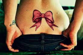 Lower Back Bow Tattoo Girl Back Tattoos Tattoos Pink Bow Tattoos