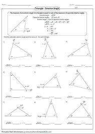 29 Interior And Exterior Angles Worksheet With Images Triangle Worksheet Teaching Geometry Geometry Worksheets