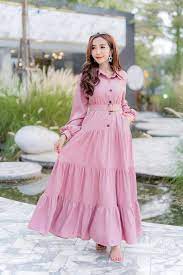 Dress p bodycon dress pink fashion moda rose fashion styles pink hair fashion illustrations. Dress Kembang Viral Free Size Bahu Baju Muslimah Couple Facebook