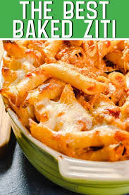 Baked Ziti Is A Simple And Hearty Dish Beloved By All Pasta Is Combined With Sweet Tomato Sauce And Then L In 2020 Baked Ziti With Ricotta Baked Ziti Easy Baked Ziti
