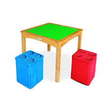 Imaginarium Lego Activity Table With 2 Storage Ottomans Natural Toys R Us Toys R Us Lego Activity Table Activity Table Lego Activities