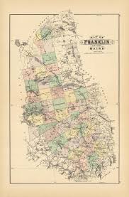 Map Of Franklin County Maine The Old Print Shop