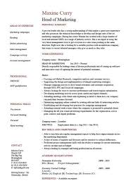 Head Of Marketing Resume Marketing Resume Project Manager Resume Resume