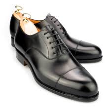 Martens, clarks, ecco, rockport, stacy adams, johnston & murphy and steve madden. Lace Up Oxfords Toe Cap Shoes In Black Calf Carmina