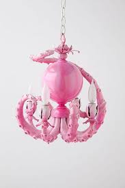 Pink Octopus Chandelier