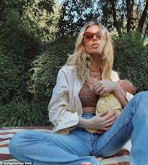 Emily bett rickards 1 ; Elsa Hosk Embraces Her Postpartum Figure In Lingerie Snap Four Weeks After Giving Birth Daily Mail Online