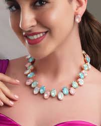 AVIGHNA Terracotta, Dori White Jewellery Set Price in India