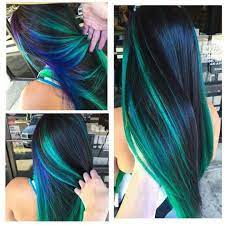 Blue Green Streak Dyed Hair Color Idea Inspiration Makeupbyfrances Hair Styles Hair Dye Colors Hair Color Crazy