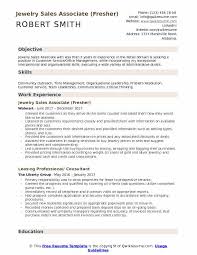 The career objectives section should not be any longer than 1 or 2 lines. Jewelry Sales Associate Resume Samples Qwikresume