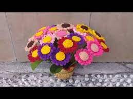 Cara Mudah Membuat Bunga Daisy Bunga Aster Dari Kain Flanel Youtube Aster Bunga Daisy Kain Flanel