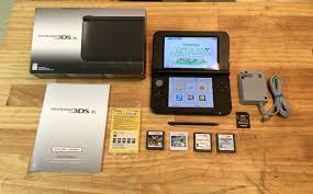 Ending today at 3:50pm pdt. Black Nintendo 3ds Xl Handheld System W 4 Great Games Original Box Included 1789368293