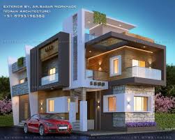 Modern Residential House Bungalow Exterior By Ar Sagar Morkhade Vdraw Architecture 9 Duplex House Design House Architecture Design Bungalow House Design