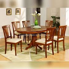 Saat ini model meja makan dari bahan kayu dengan desain minimalis pun banyak tersedia di pasaran. Jual Kursi Meja Makan Kayu Jati Oval Minimalis Modern Mebel Jepara Terbaru Juli 2021 Blibli
