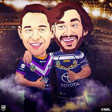 3️⃣0️⃣0️⃣ Good mates Billy Slater + Johnathan Thurston both play #NRL game  300 to kick off their season!