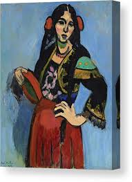 Spaniard Woman With A Tambourine 1909 Canvas Print Canvas Art By Henri Matisse Matisse Paintings Henri Matisse Matisse Art