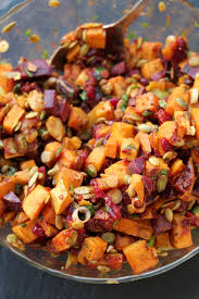 Roasted Sweet Potato Salad With Cranberry Chipotle Dressing Joanne Eats Well With Others Recipe Salad With Sweet Potato Food Roasted Sweet Potatoes