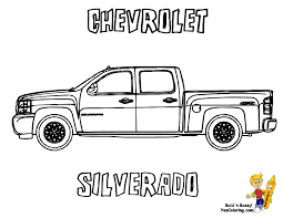 Coloring Chevrolet Silverado At Yescoloring Truck Coloring Pages Chevy Silverado Coloring Pages