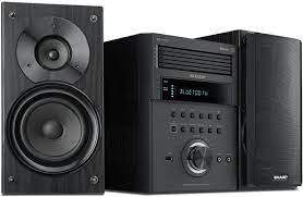 Amazon Com Sharp Xl Bh250 Sharp 5 Disc Micro Shelf Executive Speaker System With Bluetooth Usb Port For Mp3 Playback Am Fm Audio In For Digital Players Electronics