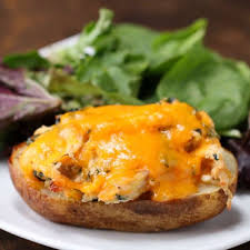 Cheesy Chicken Potato Skins Recipe By Tasty Recipe Food Recipes Potato Skins