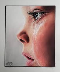 رسم طفل يبكي signs