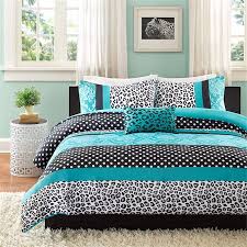 Black And Teal Comforter Set Pin On Animal Print Bedroom