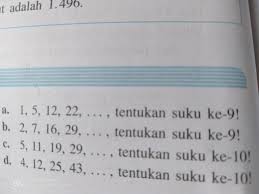 Check spelling or type a new query. Tentukan Rumus Suku Ke N Pada Barisan Bilangan Bertingkat Berikut Lalu Tentukan Bilangan Suku Brainly Co Id