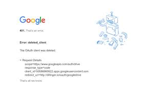If your file couldn't be accessed in chrome, you should. Error 401 When Trying To Save To Google Drive Issue 659 Joemccann Dillinger Github