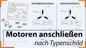 Aufgabe 008 Motortypenschild Motor Richtig Anschliessen Stern Dreieck Elektroniker Youtube