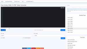 Free Online Yaml To Pdf Table Converter Free Online Tools Online Tools Online