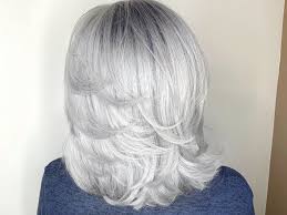 If you're not sure you're ready to commit to gray hair permanently, perhaps you can test the waters for a day. See This Transformation From Box Brown Hair Color To Silver Fox Allure