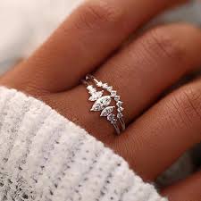 Check spelling or type a new query. Ivy Simple Edgy Crystal Spiky Ring Set In Silver Jewolite