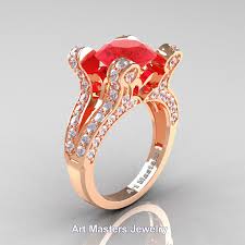 Find great deals on ebay for diamond wedding sets victorian. French 14k Rose Gold 3 0 Ct Ruby Diamond Pisces Wedding Ring Engagement Ring Y228 14krgdr Art Masters Jewelry