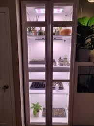 Diy indoor greenhouse cabinet from an old display cabinet furniture refinishing · gardening reuse an old display cabinet to make an indoor greenhouse with grow lights and mini fans to create the perfect environment for starting seeds indoors or for housing happy indoor plants year round. How To Build An Indoor Greenhouse Cabinet Indoor Greenhouse Cabinet Indoor Greenhouse Greenhouse Cabinet