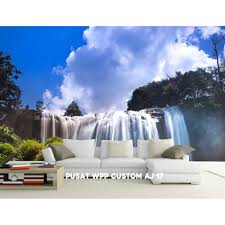 20 gambar lukisan dinding ruangan 3d pemandangan alam dan gambar animasi bergerak pemandangan laut air terjun dan taman animasi sendiri berasal. Jual Wallpaper Dinding Pemandangan Alam Air Terjun Custom Wallpaper Dinding 3d Bekasi Shopee Indonesia