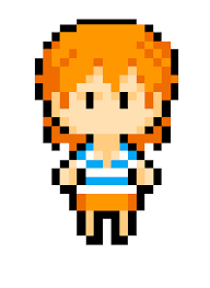 One Piece Nami Pixel Art Pixel Art Pattern Pixel Art Pixel Drawing
