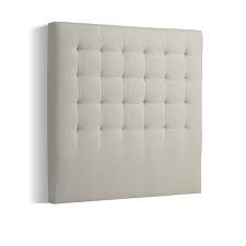 Front of headboard upholstered in soft leather. Emmett Headboard Tall