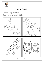 Big Or Small Worksheets Free Printable The Teaching Aunt In 2020 Free Preschool Printables Preschool Activity Sheets Preschool Language Worksheets