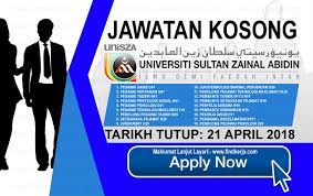 Universiti sultan zainal abidin (unisza) melancarkan platform digital intro. Kerja Kosong Unisza Universiti Sultan Zainal Abidin 21 April 2018 Applications Are National University Of Singapore Public University University Rankings