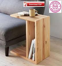 Coffee tray sofa side end table couch console stand tv snack black for bedroom. Tv Tray Stand Plan Book Stand Plan End Table Plan Sofa Arm Etsy Wood Furniture Diy End Table Plans Furniture Diy