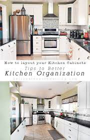 11 Tips For Organizing Your Kitchen Cabinets In The Most Ideal Locations Kitchen Cabinet Organization Layout Kitchen Design Kitchen Cabinets