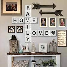 Funny food pun wall displays. Tenxvi Designs Large Rustic Scrabble Tiles For Wall Decor Family Home Love Big Decorative Square Wooden Letters For Wall Art Farmhouse Kitchens Living Rooms Bedrooms 15 Pieces 5 X 5 Amazon Ae