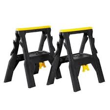 Workforce 28 In Folding Sawhorse Twin Pack 17182238 At The Home Depot Folding Sawhorse Sawhorse Simple Storage
