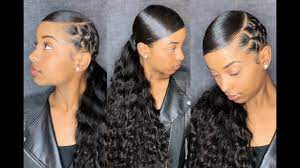 Braiding weave made from human hair, unlike synthetic, will not tangle as easily while handling. Slick Back Side Part Ponytail Novocom Top