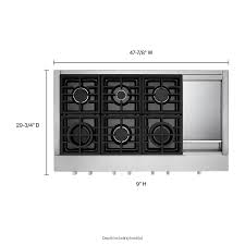 6 burner commercial style gas rangetop
