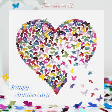 Free printable anniversary wife cards, create and print your own free printable anniversary wife cards at home Butterfly Anniversary Card Anniversary Card By Inkywool Butterfly Art Notonthehighstreet Com