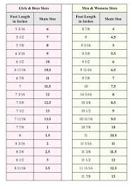 56 Reasonable Ice Skate Shoe Size Chart