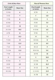56 Reasonable Ice Skate Shoe Size Chart