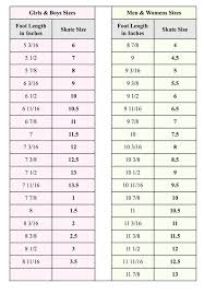 56 reasonable ice skate shoe size chart