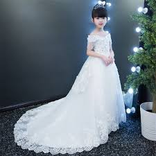 2017 Nuevo Elegante Ninas Bordado Cordon De La Princesa Cabritos Del Vestido De Fiesta De Cumplean In 2021 White Lace Party Dress Lace Party Dresses Kids Party Dresses