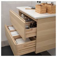 Godmorgon Tolken Waschbeckenschrank 2 Schubl Eicheneff Wlas Weiss In 2020 Waschbeckenschrank Schrank Und Ikea